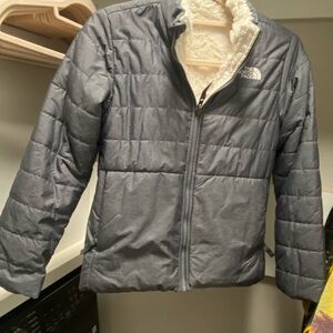 The North Face Kids Jacket - Gray with White Lining